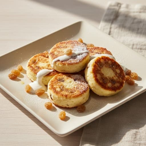 Сырники мини с изюмом
